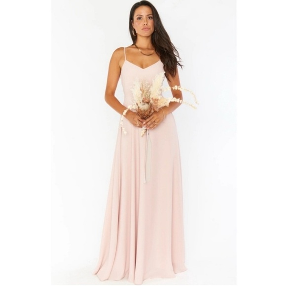Show Me Your Mumu Faith Maxi Dress in Dusty Blush Crisp NWT - Picture 1 of 7